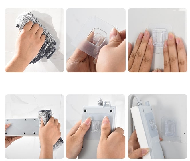 Geçmeli Klips Eşya Sabitleme Askısı 6lı Set