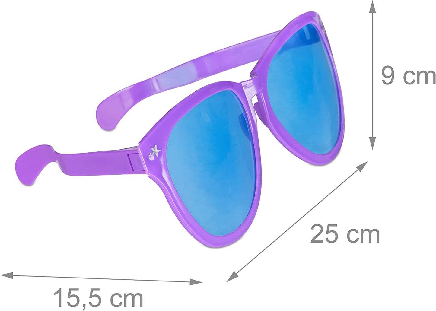 Büyük Parti Gözlüğü Rengarenk 12 Adet