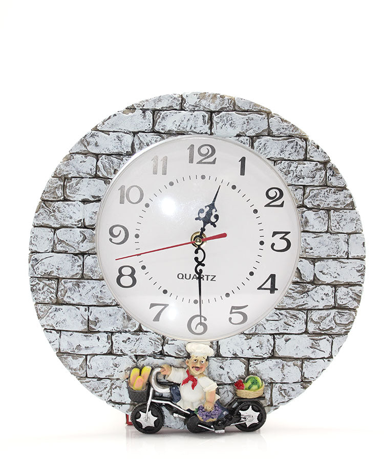 Aşçı Tasarımlı Polyester Duvar Saati Model 1