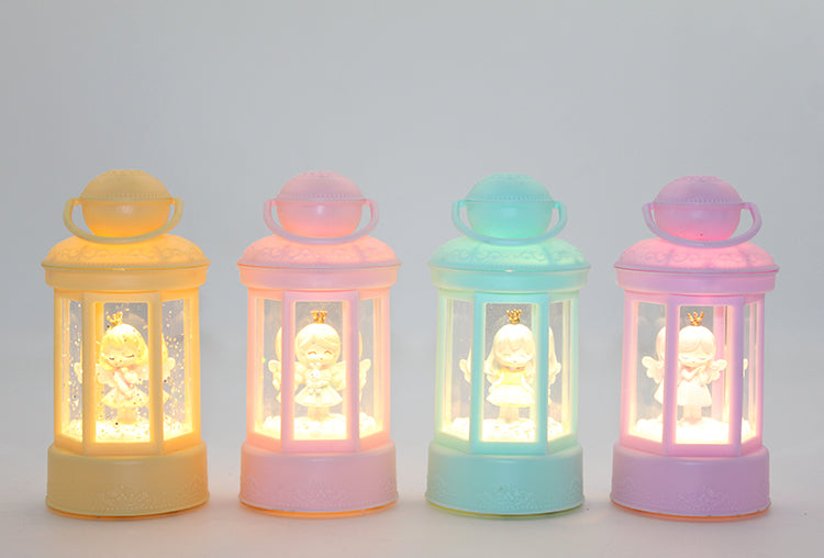 Melek Figürlü Işıklı Kar Küresi