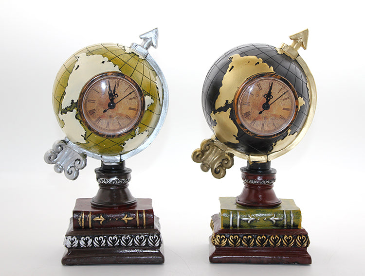 Polyester Saatli Dünya Küre Model 2