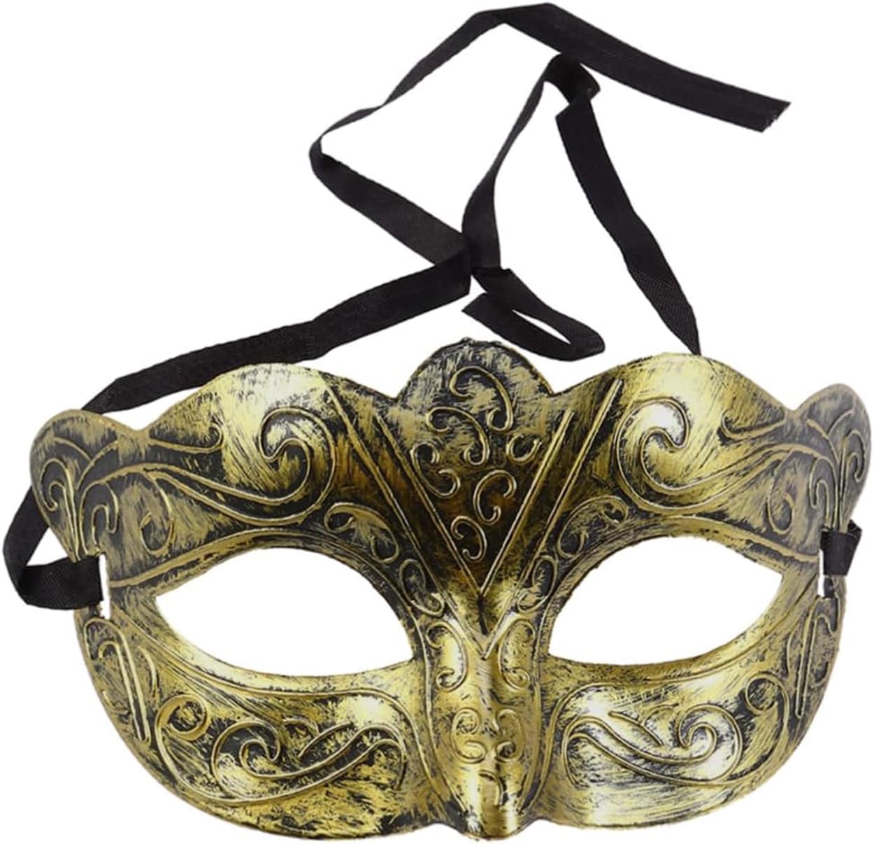Altın Renk Eskitme Balo Maskesi – Venedik Tarzı Parti Maskesi