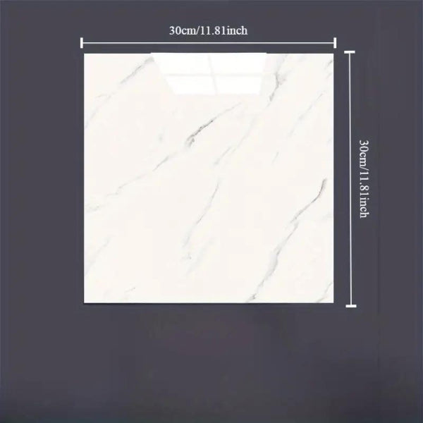 Beyaz Mermer Desenli Alüminyum Plastik Duvar Sticker (30x30)