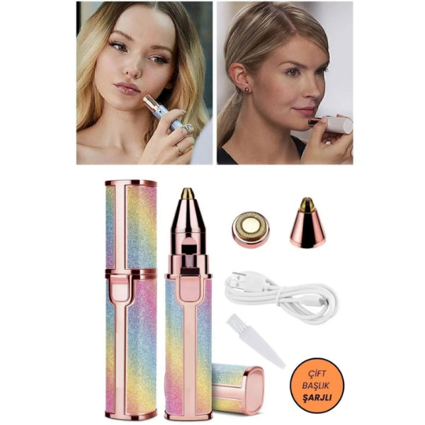 Simli 2'si 1 Arada Yüz Kaş Bıyık Epilatör