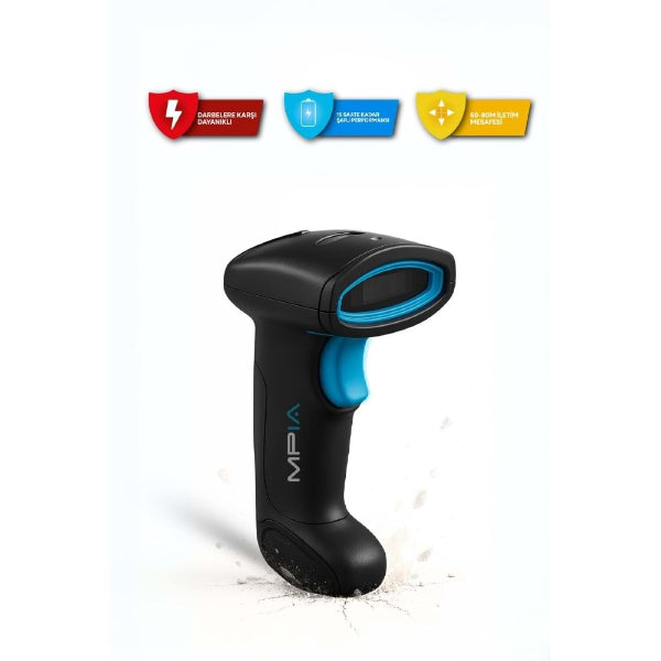 Kablosuz Standlı 1D/2D Barkod &amp; Karekod Okuyucu