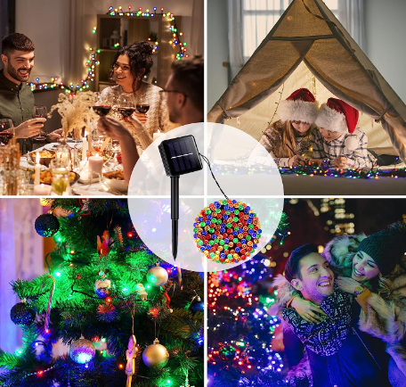 100 Led RGB Solar 12m