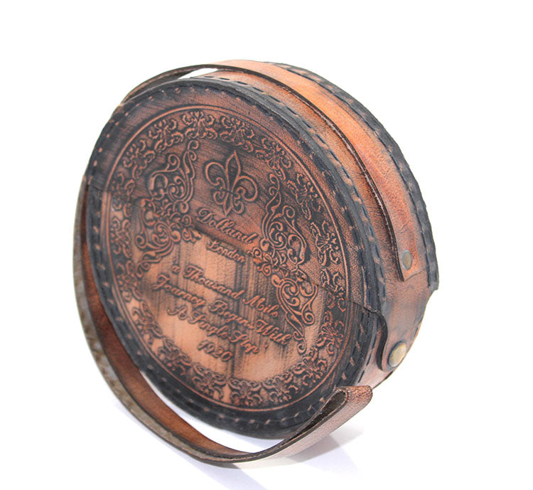 Deri Kılıflı Pirinç Pusula