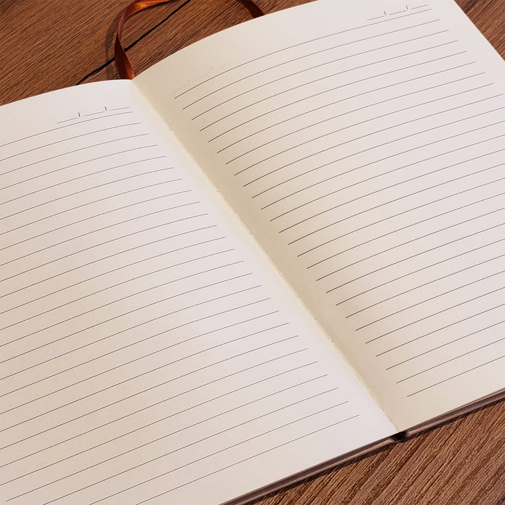 Somon Rengi Desenli Deri Defter