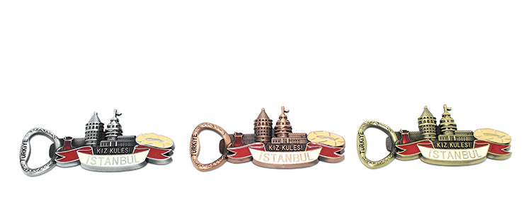 Metal İstanbul Temalı Yöresel Magnet Açacak Model 3