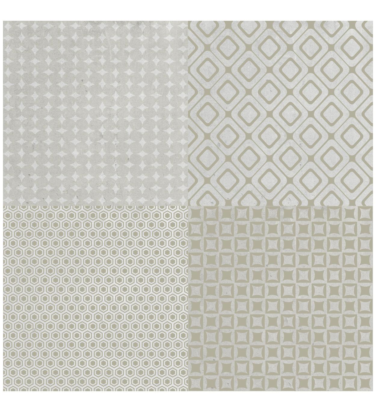 DecoHandy 30x30 cm Kendinden Yapışkanlı  Pvc Karo Mutfak Arası 4 Lü Karışık model  0,36m2