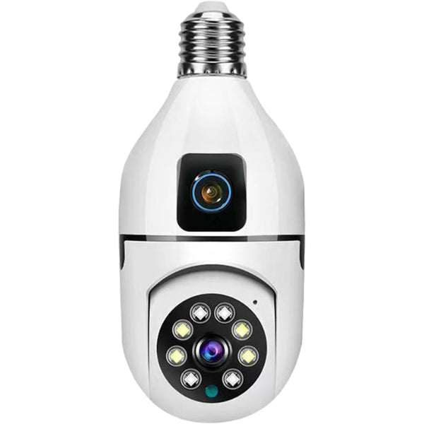 Çift Lensli Duy Girişli Kablosuz Ampul Kamera