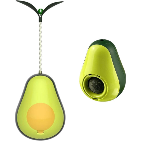 Avokado Şeklinde Kedi Naneli ve Mama Hazneli Kedi Oyuncağı