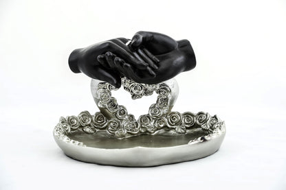 Özel Tasarım Kalpli Polyester Sunum Tepsisi