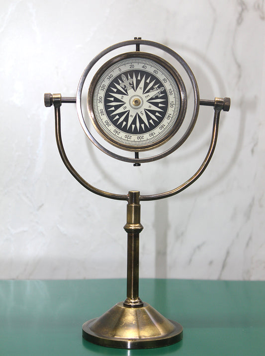 Pirinç Masa Üstü Pusula Model 4