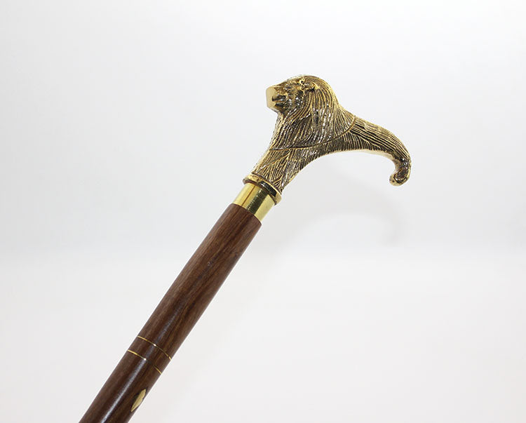 Pirinç Aslan Büstü Baston Model 1