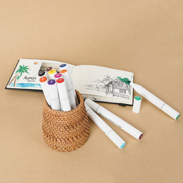 12 Parça Çift Taraflı Marker Boya Kalemi