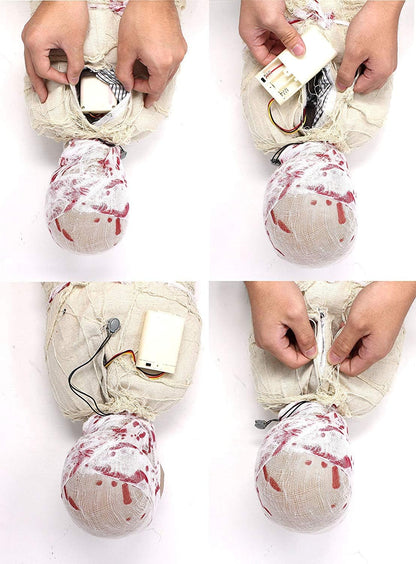 Halloween Sensörlü Işıklı Hareketli Mumya