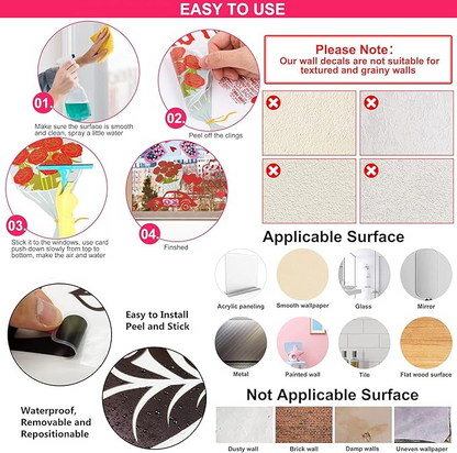 Tropikal Bitkiler Duvar Stickerı Model B