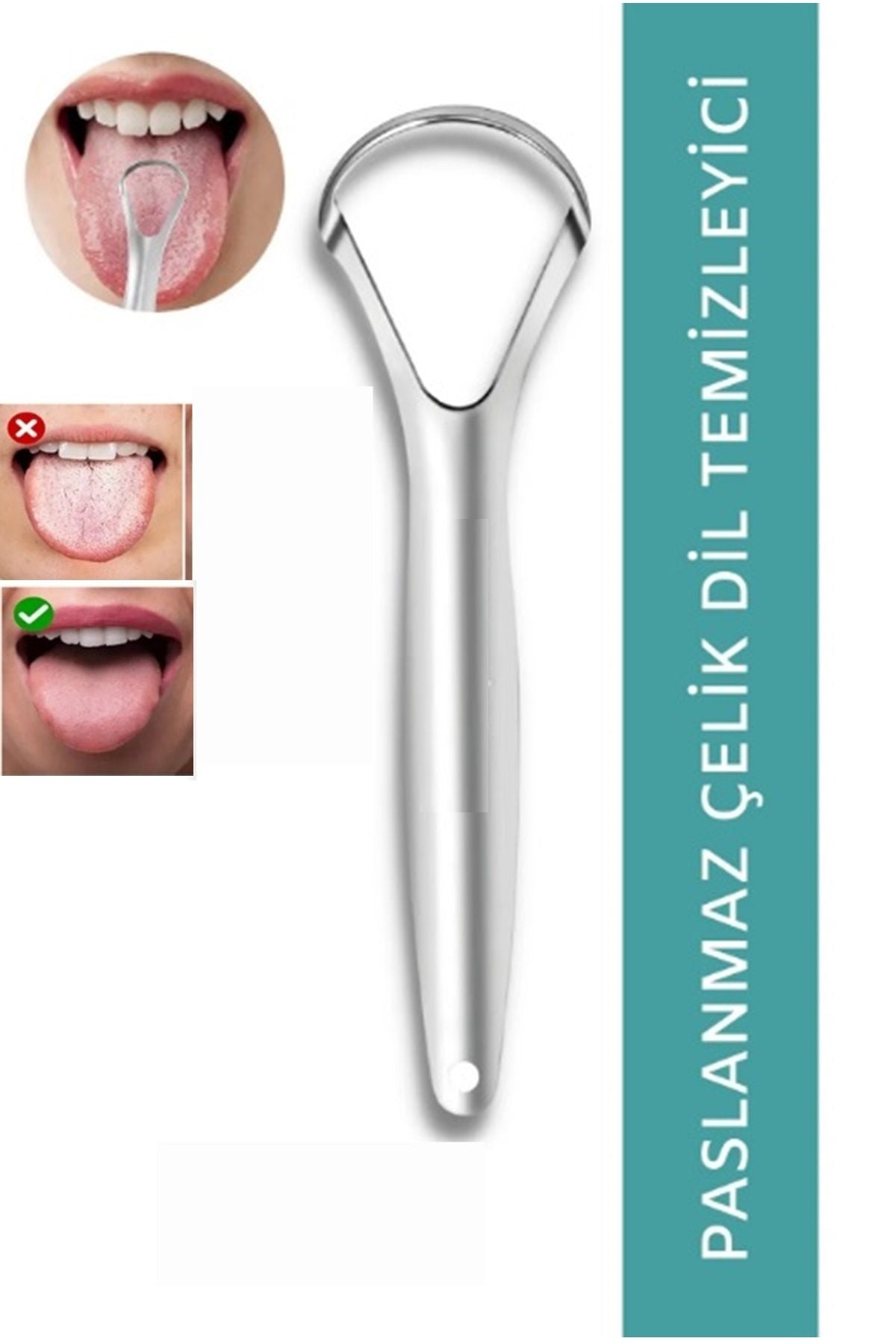Paslanmaz Çelik Dil Temizleyici