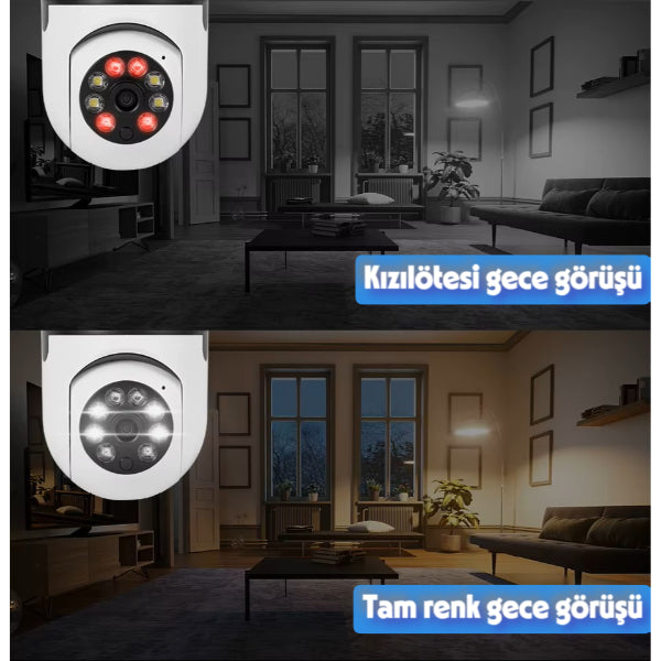 Duy Girişli Kablosuz Ampul Kamera