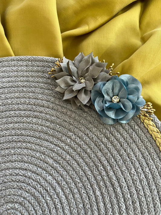 DecoHandy 39cm Çiçekli Jüt Örme Supla Amerikan Servis