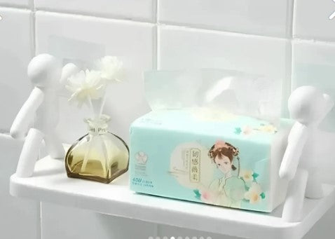 İnsan Figürlü Yapışkanlı Çok Amaçlı Duvar Rafı