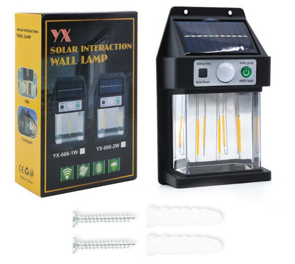 Güneş Enerjili Hareket Sensörlü Duvar Lambası