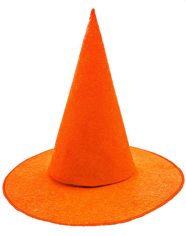 Turuncu Keçe Cadı Şapkası