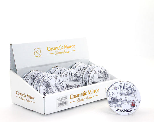 Taşlı İstanbul Tasarımı El Aynası İnce Model 23