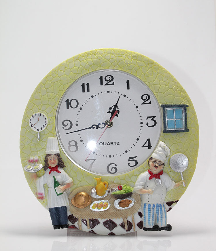 Aşçı Tasarımlı Polyester Duvar Saati Model 4