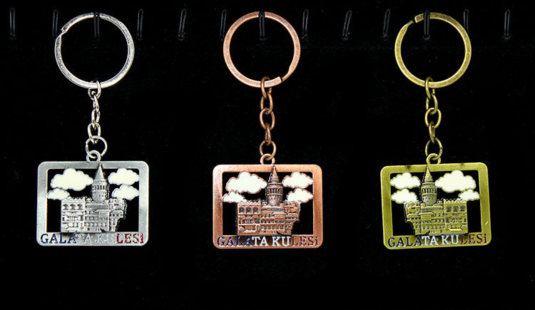 Metal Galata Kulesi Anahtarlık Model 1