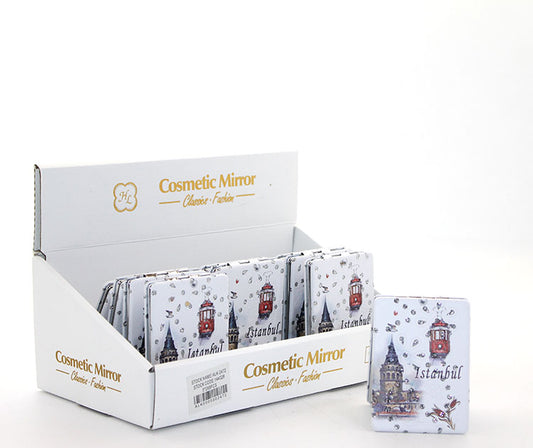 Taşlı İstanbul Tasarımı El Aynası İnce Model 27