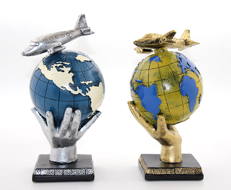 Polyester Uçaklı Dünya Küre