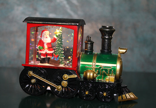 Trenli Yılbaşı Işıklı Kar Küresi Model 1