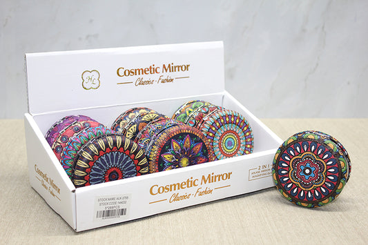 Taşlı Yuvarlak El Aynası Kalın Model 3