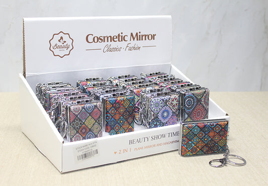 Taşlı El Aynası Anahtarlık Model 9