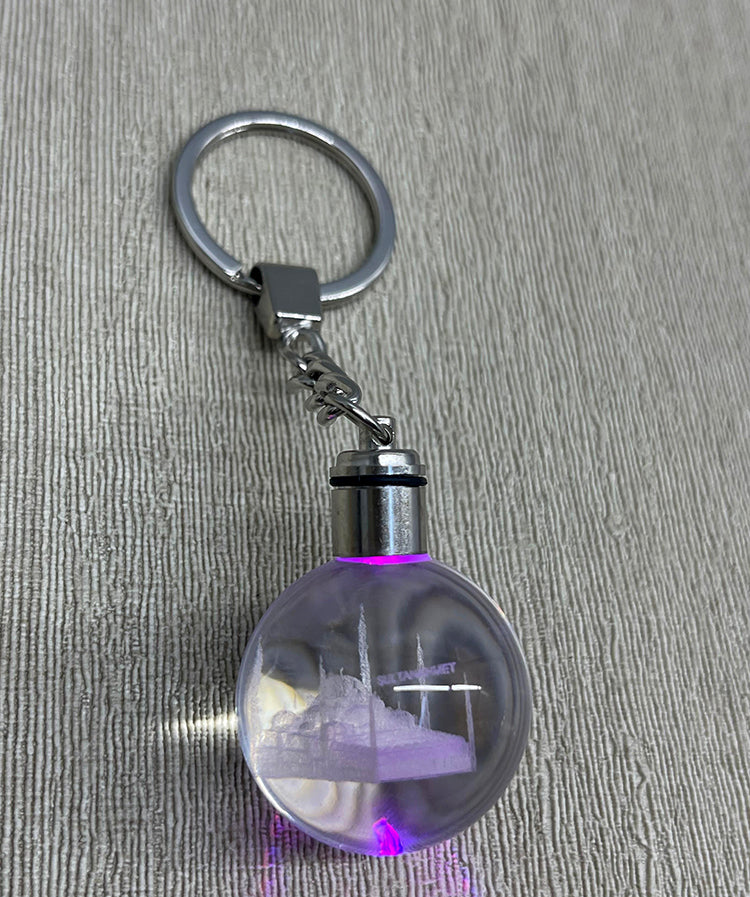 Ledli Sultanahmet Tasarımı Kristal Anahtarlık