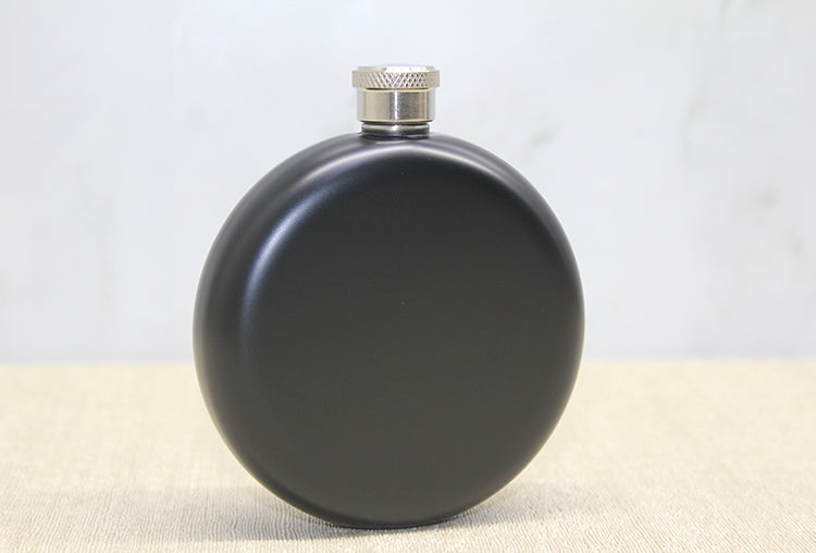 Yuvarlak Tekli Matara 5 Oz Siyah