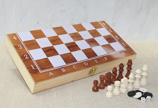 Ahşap Kutulu Satranç Model 1