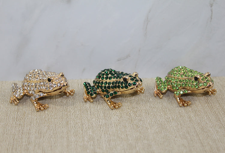 Swarovski Taşlı Minik Figür - Kurbağa Model 2