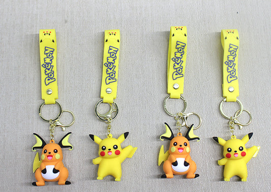 Pikachu Raichu Silikon Anahtarlık