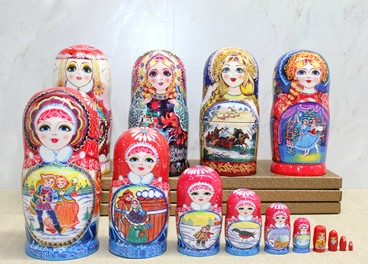 10'lu Ahşap Matruşka Seti