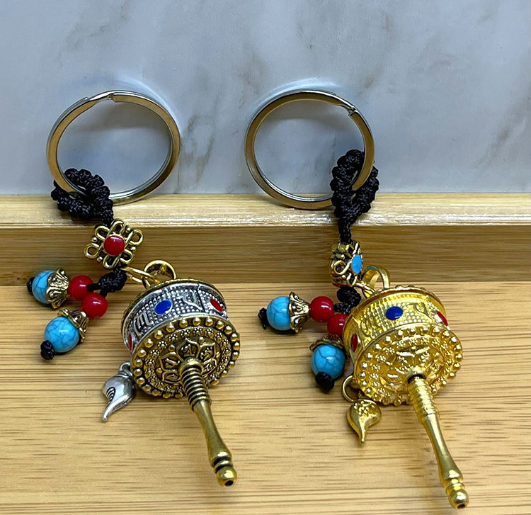 Metal Feng Shui Şans Çarkı Anahtarlık Model 3