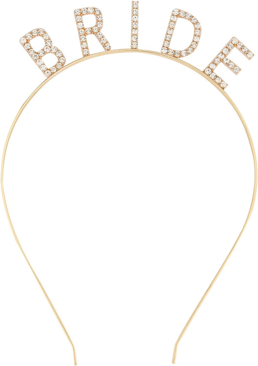 Altın Gold Renk Bekarlığa Veda Kristal Taş Bride Tacı İthal