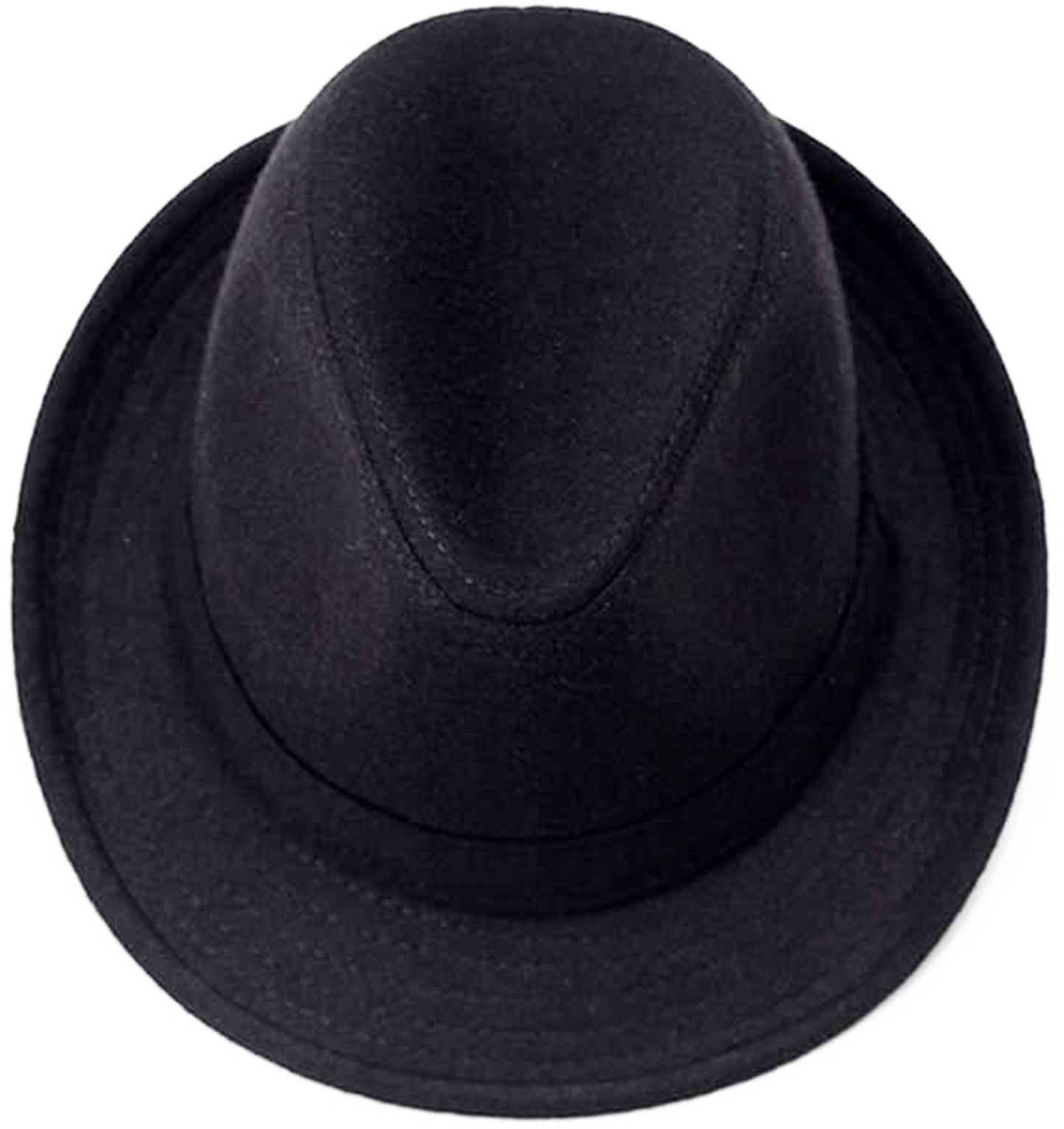 Çocuk Boy Siyah Kumaş Fötr Şapka Gösteri Şapkası Michael Jackson Şapkası 54 No