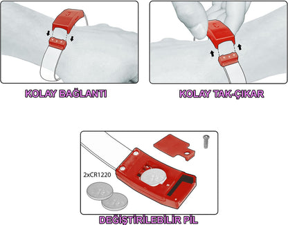 Festival &amp; Parti LED Bileklik 3 Farklı Mod Işıklı 1 Adet