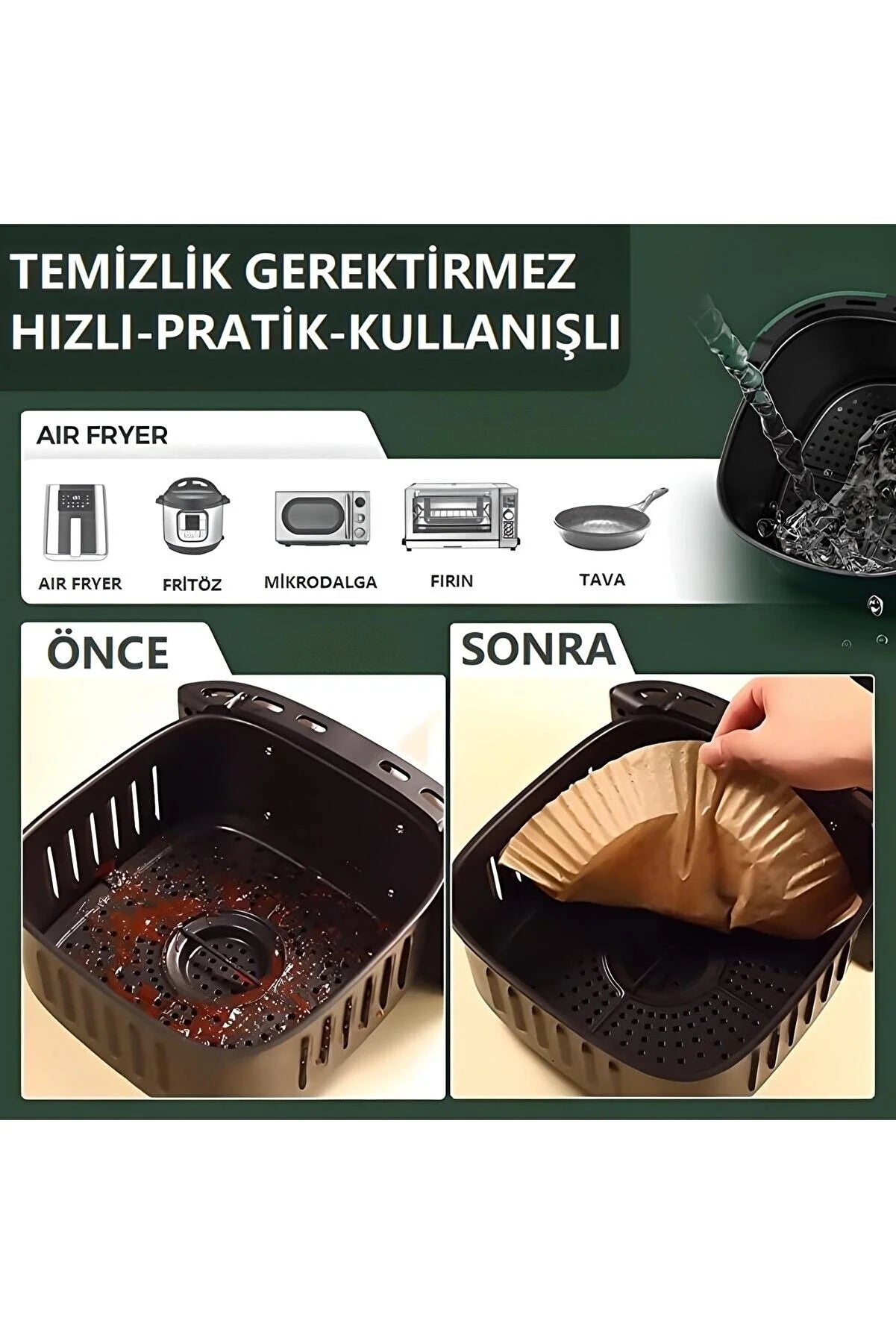 Fritöz Pişirme Kağıdı 50 Adet