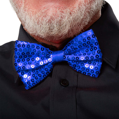 Mavi Payetli Pullu Papyon