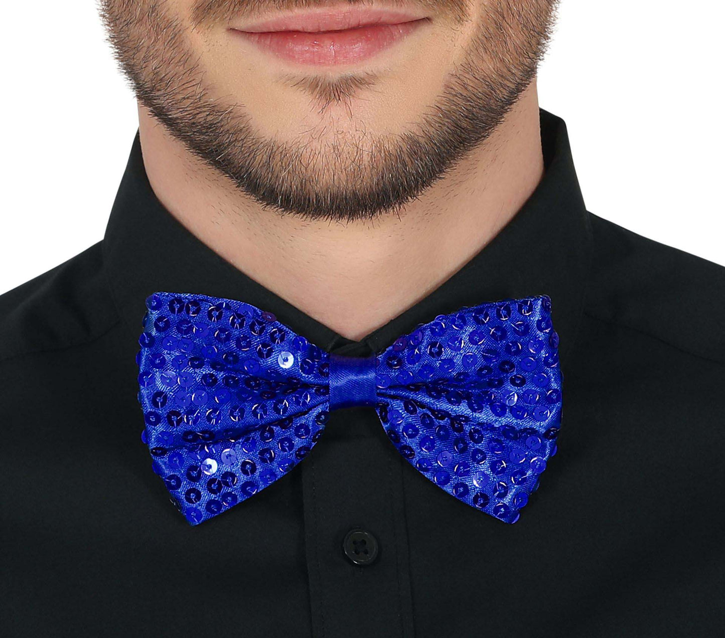 Mavi Payetli Pullu Papyon