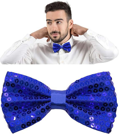 Mavi Payetli Pullu Papyon